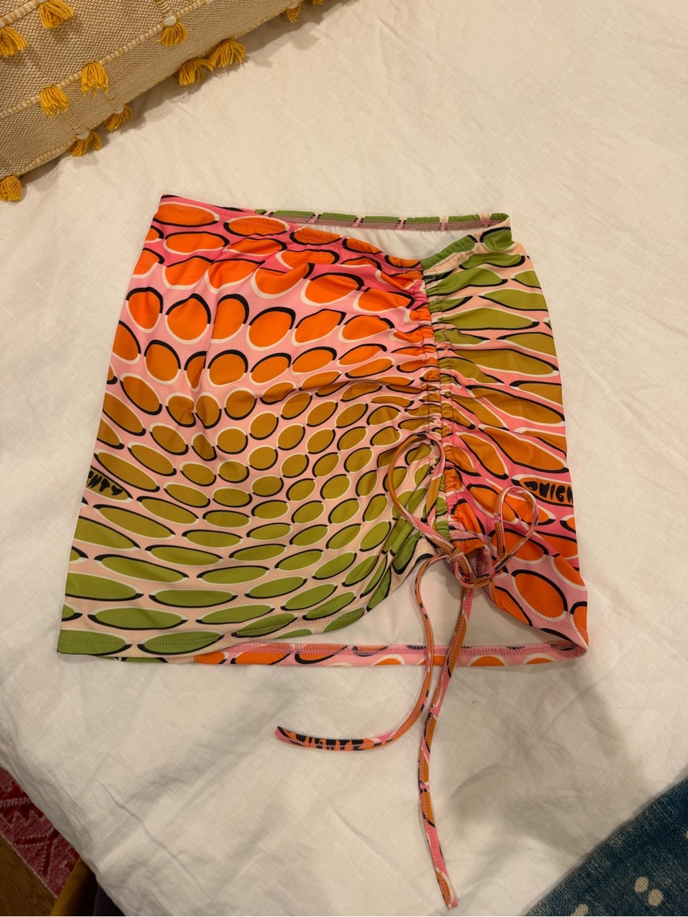 Ruched Psychedelic Print Skirt 🪩